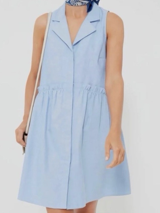 Tuckernuck Dresses & Skirts - Tuckernuck Oxford Blue Sleeveless Royal Shirt Dress Size M